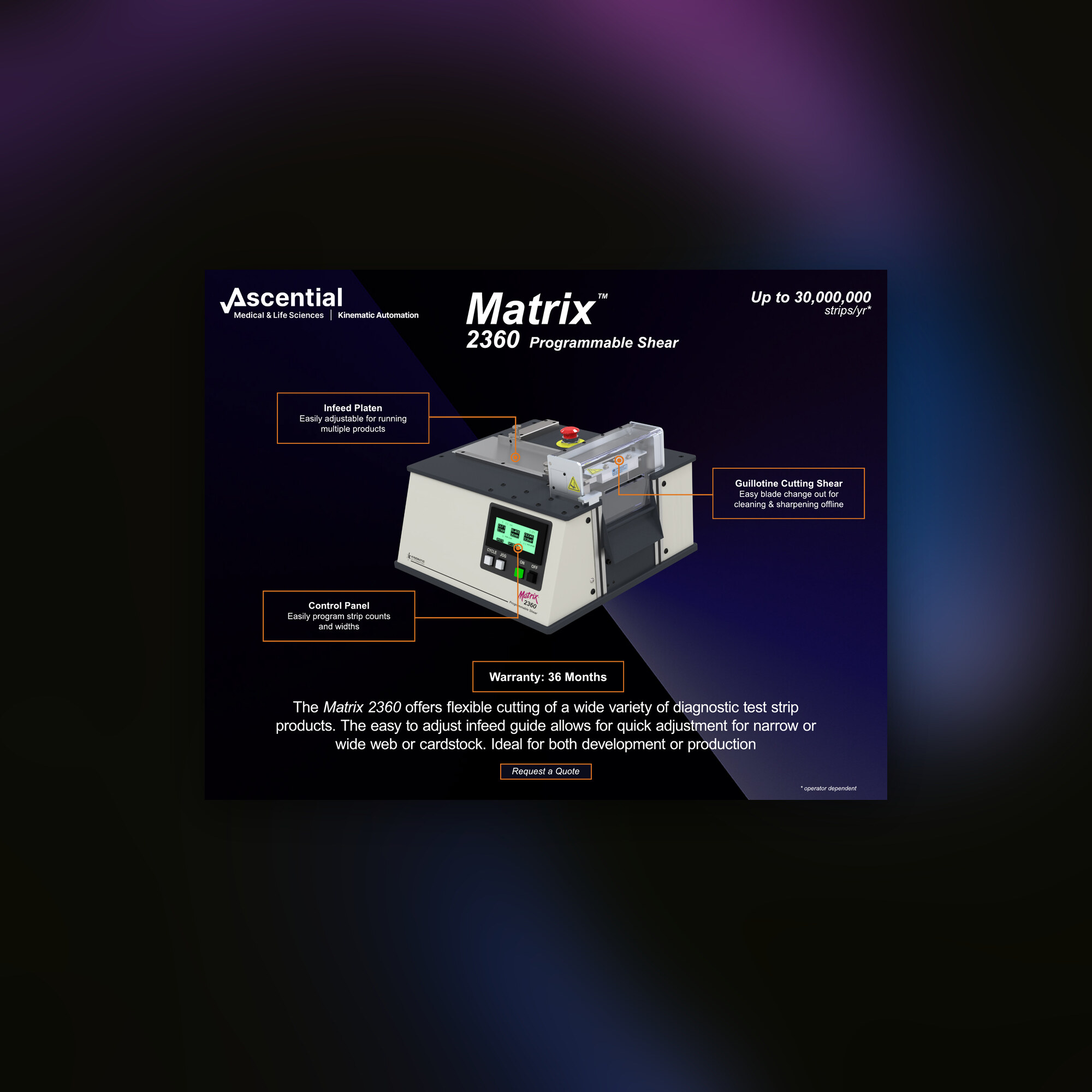 Matrix 2360 Programmable Shear Data Sheet